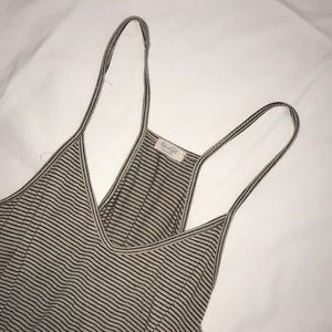 Brandy Melville black and white striped romper